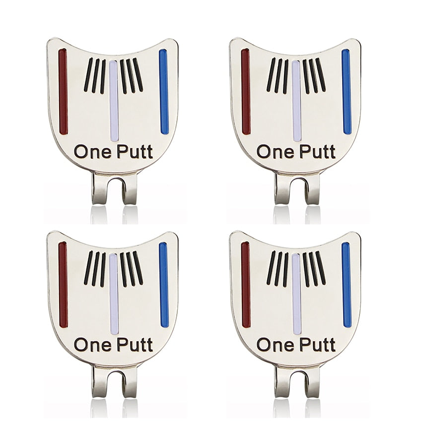 1 PCS One Putt Golf Ball Marker With Magnetic Hat Clip Putting Alignment Aiming Tool New Ball Mark Drop
