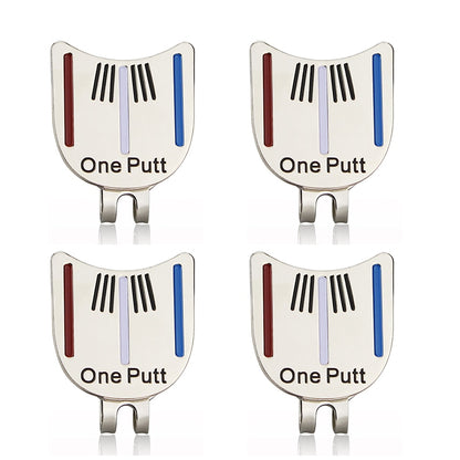 1 PCS One Putt Golf Ball Marker With Magnetic Hat Clip Putting Alignment Aiming Tool New Ball Mark Drop