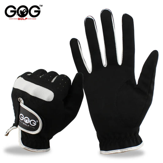 1 Pcs Mens Golf Glove Micro Soft Fiber Color Black Golf Gloves Men Left/Right Hand Non-Slip Drop Ship