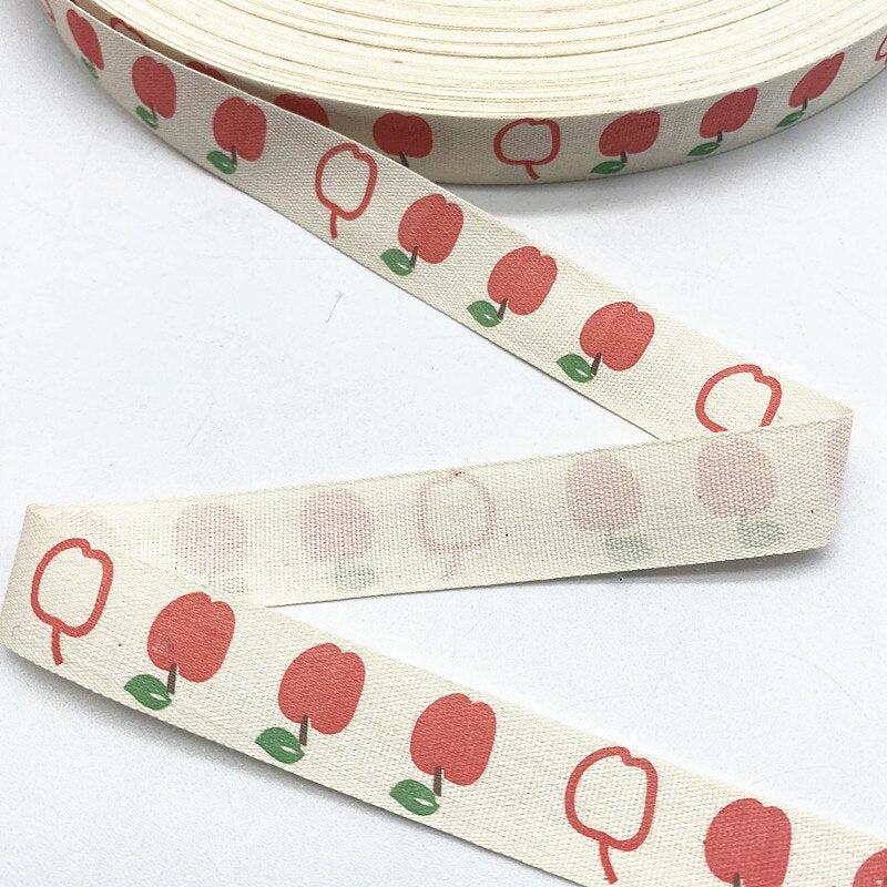 New 5yards 15mm Christmas Printed Polyester Cotton Ribbon DIY Wedding Christmas Party
