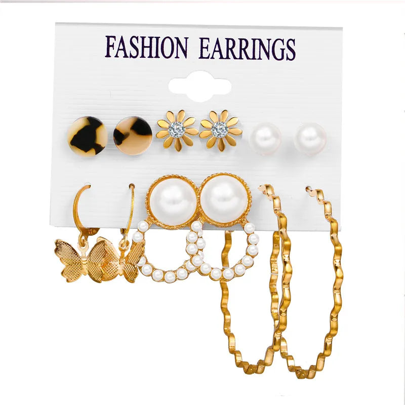 17KM Vintage Tassel Acrylic Earrings for Women Bohemian Earrings Set Big Dangle Drop Earring 2020 Brincos Female Jewelry