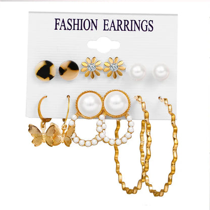 17KM Vintage Tassel Acrylic Earrings for Women Bohemian Earrings Set Big Dangle Drop Earring 2020 Brincos Female Jewelry