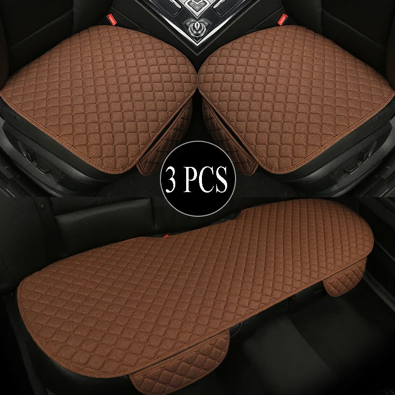 Big Size Linen Flax Car Seat Cover Protector Front Seat Backrest Cushion Pad Mat Auto Front Interior Styling Truck SUV or Van