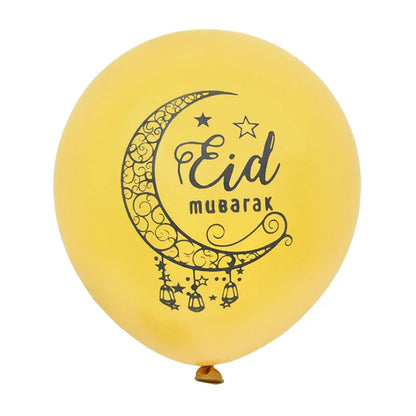 10Pcs Eid Mubarak Latex Balloon Ramadan Kareem Decoration Air Globos Ramadan Mubarak Muslim Islamic Festival Party Supplies 2024