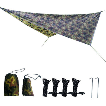 Rhombus Waterproof Tarp Tent Shade Outdoor Camping Hammock Rain Fly UV Garden Awning Canopy Sunshade Ultralight 360x290cm