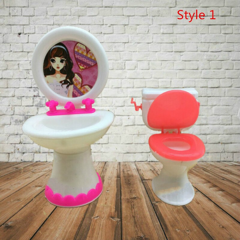 Towel Rack Shower Faucet Tissue Toothbrush Toothpaste Cup Baskets Hair Dryer 1/12 DIY Dollhouse Bathroom Furniture Accessories
