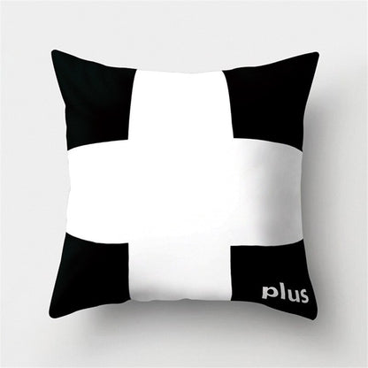 45x45cm Black White Geometric Cushion Cover Car Pillowcase Sofa Cushions Decorative Pillowcover Home Decor Pillow Cases