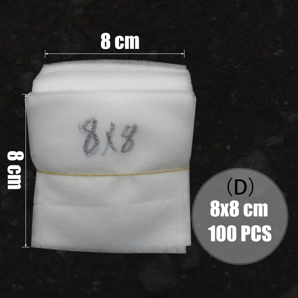 MUCIAKIE 100PCS Flat Fabric Nursery Grow Bags Biodegradable Growing Bags Eco-Friendly Ventilate Plant Root Protection Bags