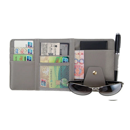 Car Styling Visor Organizer Auto Sun Visor Storage Pouch Car Organizer Sunglasses Holder Card Organizer Ticket Pocket Pen Holder