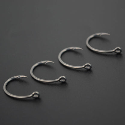 100pcs Coating High Carbon Barbed Hooks Stainless Steel Carp Fishing Hooks Pack With Box 8011