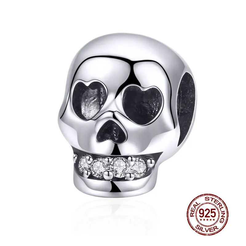 WOSTU 925 Sterling Silver Animal Cat Charm Pendant Heart Family Ladybug Bee Beads Fit Original Bracelet DIY Jewelry for Women