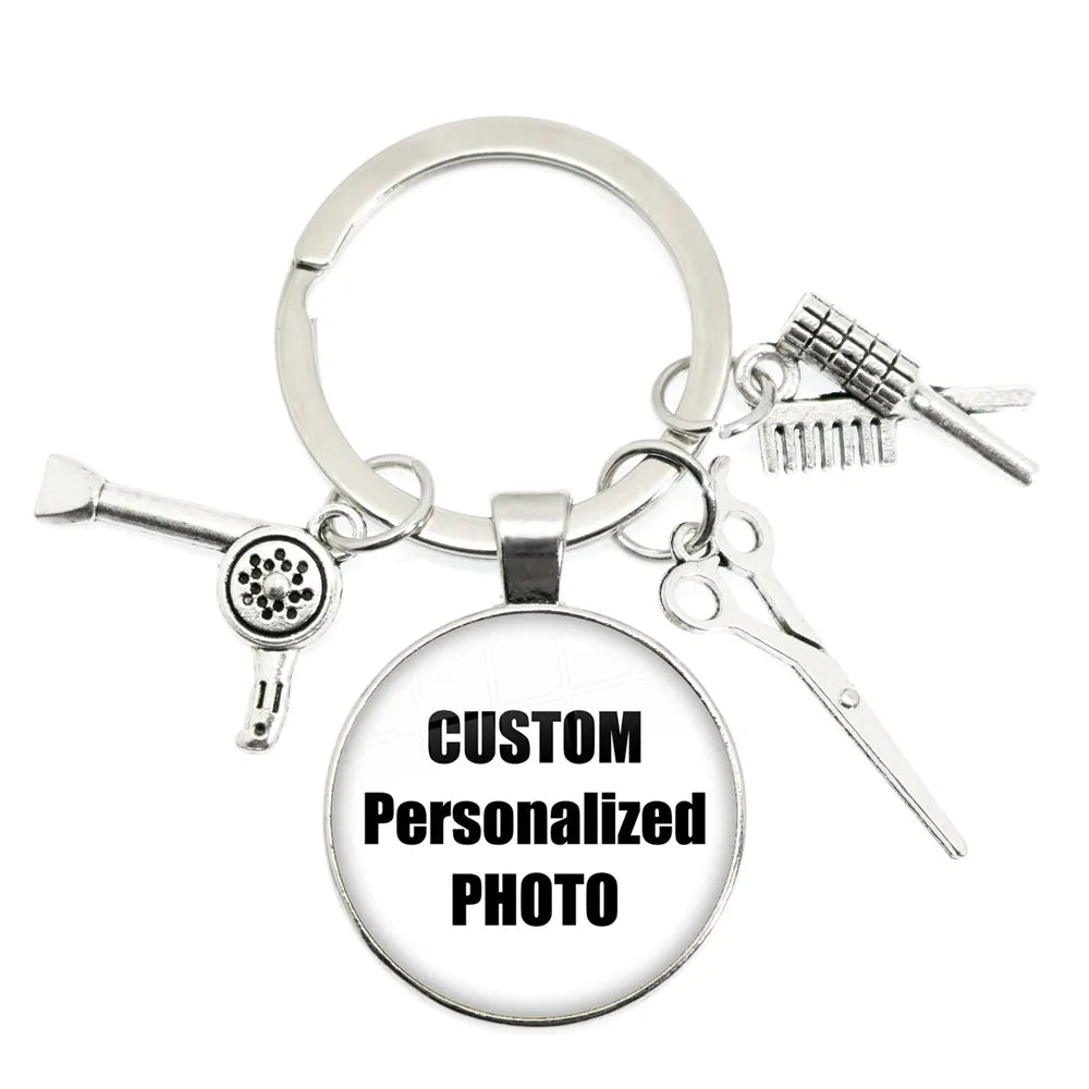 Personalized Custom Keychain Photo Mum Dad Baby Children Grandpa Parents Custom Designed Photo for Family Anniversary