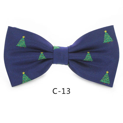 JEMYGINS Christmas Bow Ties for Mens Shirt  Snowflake Christmas Tree Pattern Men Silk Bow Tie  Christmas