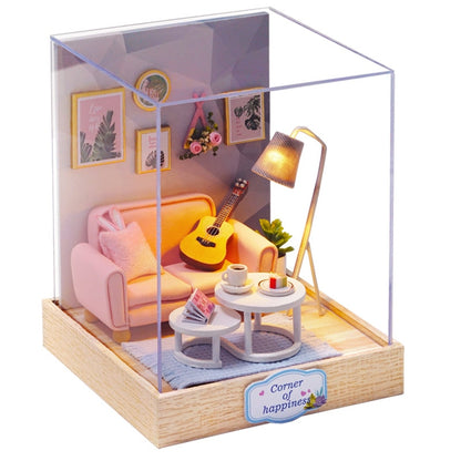 Doll House Furniture Diy Miniature 3D Wooden Miniaturas Dollhouse Toys for Children Birthday Casa Kitten Diary H013
