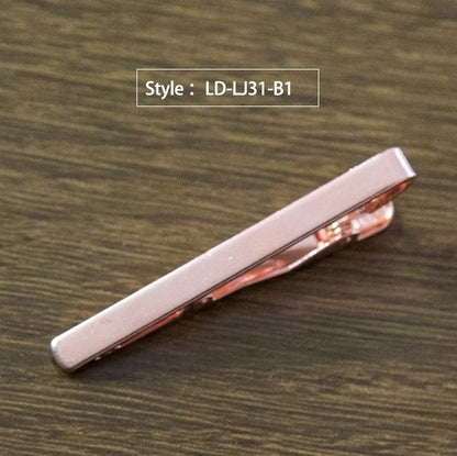 New Simple Style Tie Clip for Men Metal Tone Simple Bar Clasp Practical Necktie Clasp Tie Pin for Mens