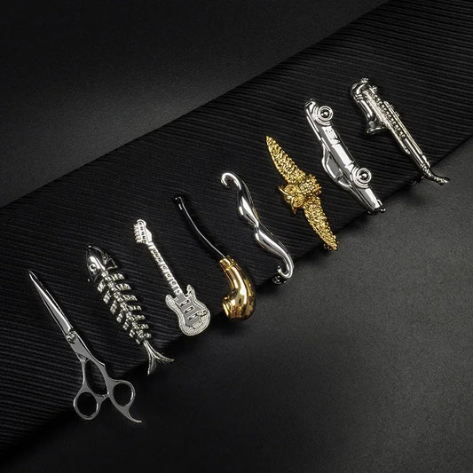 High Quality  Men Men Pure Copper  Tie Clip Bar Necktie Pin Clasp Clamp Wedding Charm Creative Clip  Mens Jewelry