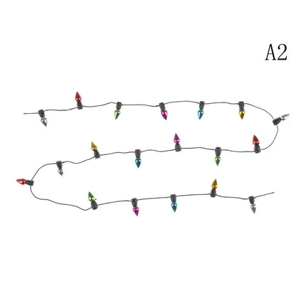 1/12 Scale 1 String of Fake Lights Christmas Good Decoration Dollhouse Miniature Mini Furniture Accessories String Lights