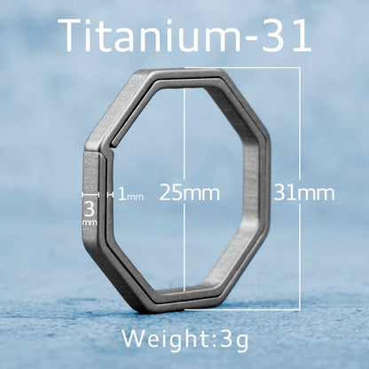 Real Titanium Keyring Super Lightweight Keychain Hanging Buckle for Car Key Ring Holder Quickdraw Tool Creative Accessories
