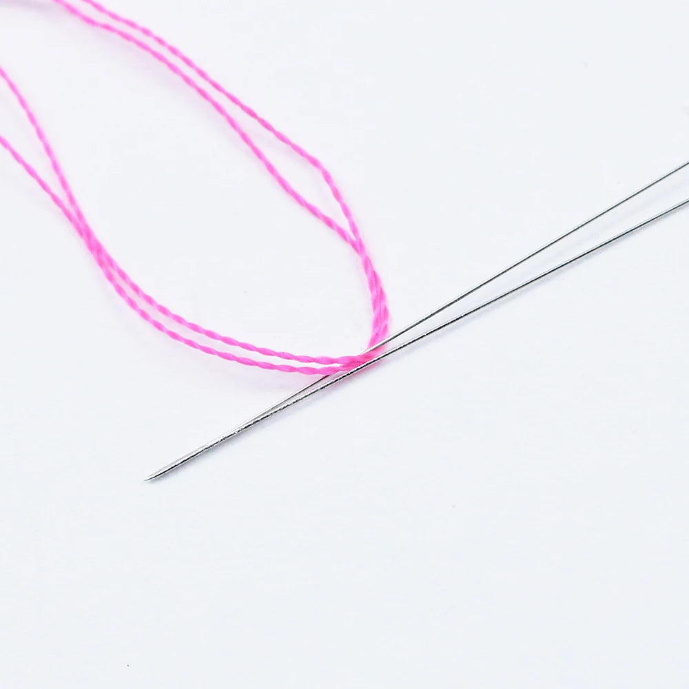 BTFBES 5pcs Central Opening Jewelry Beading Needles Stainless Steel Pins Jewelry Bracelets Handmade Making Beads DIY Accessories