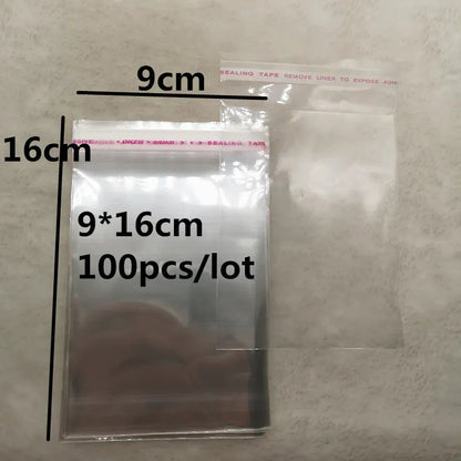 4x6-14x14cm Various Models Resealable Poly Bag Transparent Opp Plastic Bags Self Adhesive Seal Jewellery Making Bag..