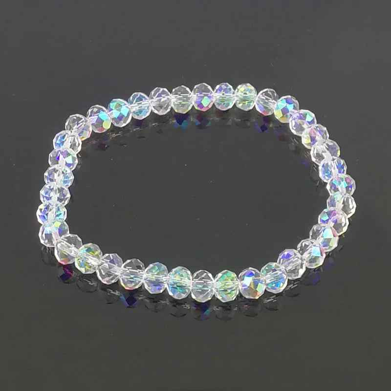 New Artificial Austria Crystal Bracelet Fashion Shiny Stone Beads Elasticity Rope Strand Bracelets for Women Jewelry