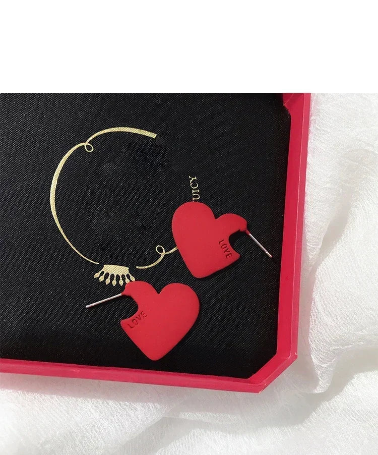 Korean Jewelry Fresh Cute Hook Drop Oil Flower Stud Earrings Crystal Earring for Women