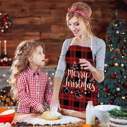 Linen Merry Christmas Apron Christmas Decorations for Home Kitchen Accessories Natal Navidad 2023 New Year Christmas