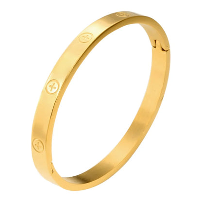 Trendy Stainless Steel Luxury  Bangle Bracelet Woman Man Rose Gold Color Wristband Bangles Bracelets Femme