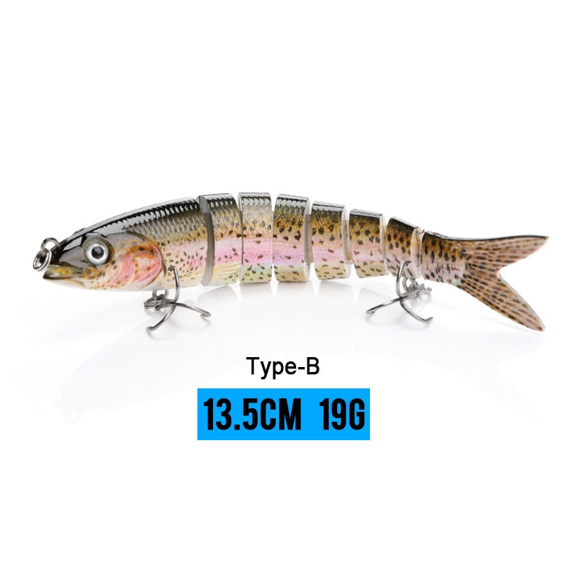 VTAVTA 10/14cm Sinking Wobblers Fishing Lures Jointed Crankbait Swimbait 8 Segment Hard Artificial Bait for Fishing Tackle Lure