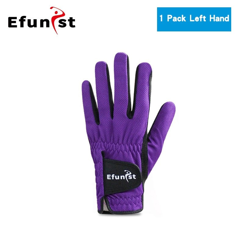 Pack 1 Pcs/Pair Efunist Golf Glove Men Left Hand Breathable Green 3D Performance Mesh Non-Slip Micro Fiber Golf Gloves Mens Man