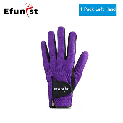 Pack 1 Pcs/Pair Efunist Golf Glove Men Left Hand Breathable Green 3D Performance Mesh Non-Slip Micro Fiber Golf Gloves Mens Man