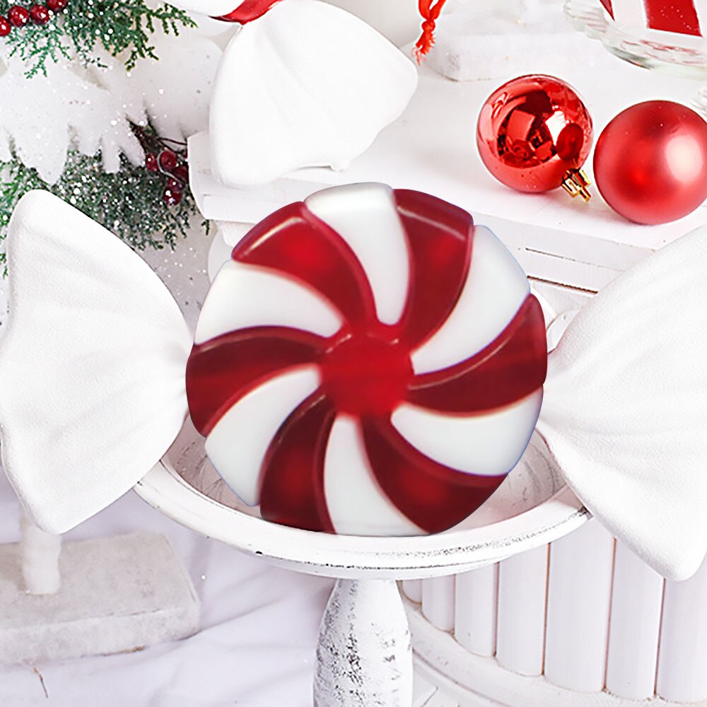 10pcs Candy Christmas Tree Decorations Christmas Candy DIY Decor Peppermint Candy Decorations Christmas Candy Charms