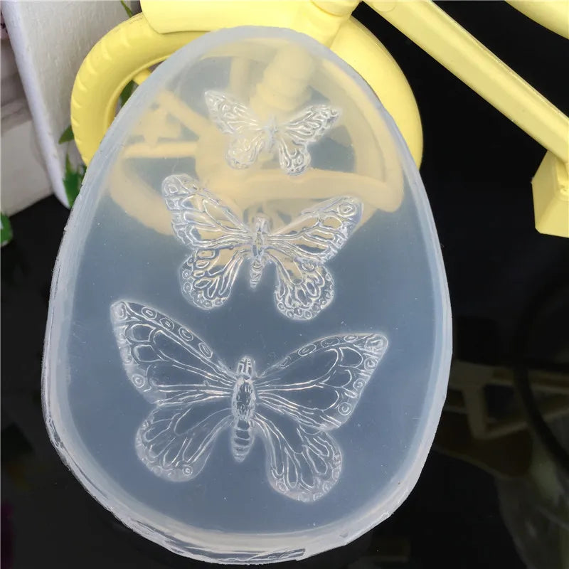 1pcs UV Resin Jewelry Liquid Silicone Mold Animal Butterfly Resin Charms Molds for DIY Intersperse Decorate Making Molds