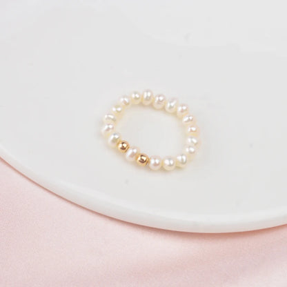 ASHIQI 3-4mm Mini Small Natural Freshwater Pearl Couple Rings Real 925 Sterling Silver Jewelry for Women
