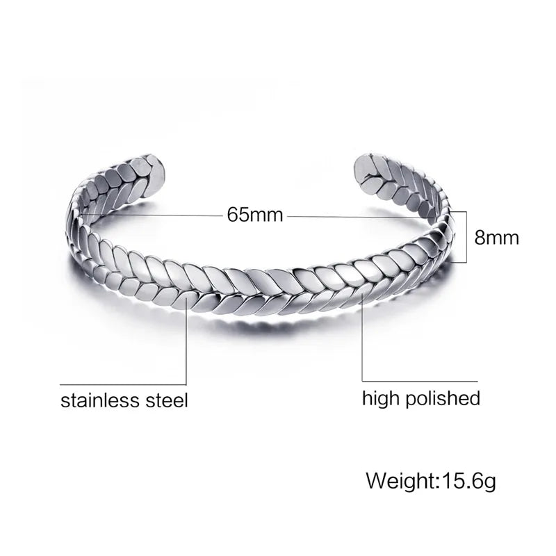 ZORCVENS Women and Men 8mm Width Surface Bracelet Bangle Stainless Steel Bracelet Men Silver Color/Gold/Black/Rose Gold 4 Color