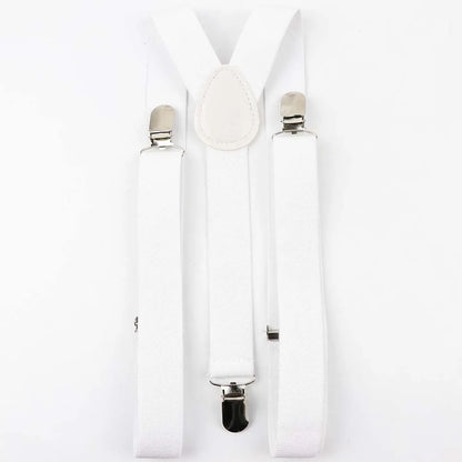 Solid Color Man's Belt Men Women Suspenders Polyester Y-Back Braces Adjustable Elastic