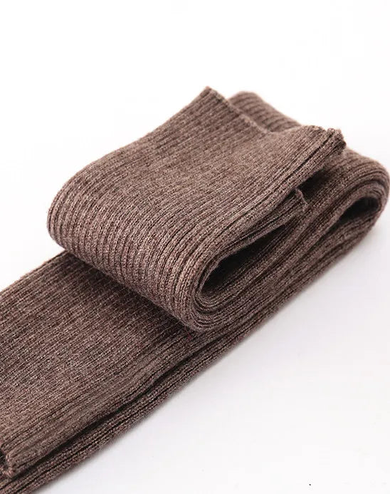 Sparsil Women Winter Arm Warmers Cashmere Fingerless Long Gloves Solid Warm Mittens Elbow Thread Knitted Sleeves 50cm Glove