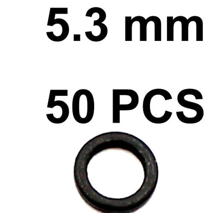 50PCS Carp Fishing Accessories Rig Rings Round Oval Tear Drop Hair Rig Blow Back Rig Micro Ring Terminal End Tackle Equipment