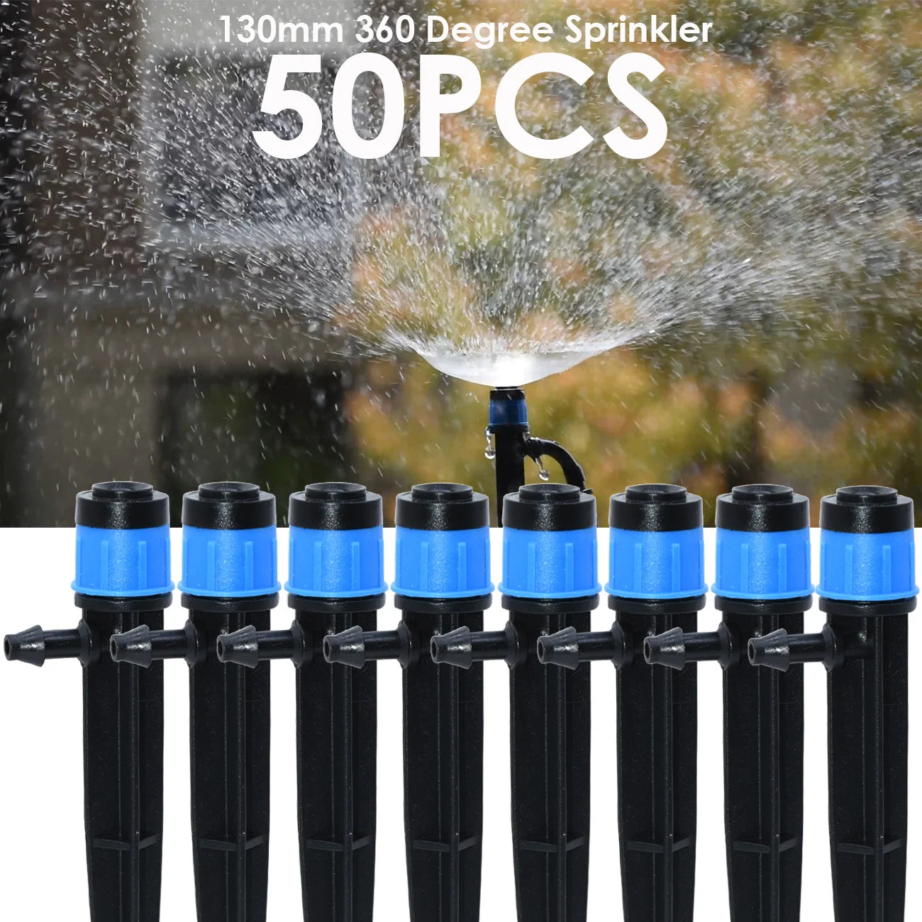 KESLA Garden Watering Drip Irrigation Adjustable Sprinkler 360 Degree Dripper Inserting Ground Fit 4/7mm Hose Greenhouses Yard