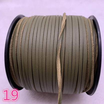 NEW 5yards/Lot 3mm Double Sided Suede Braided Cord Korean Velvet Leather Handmade Beading Bracelet Jewelry String