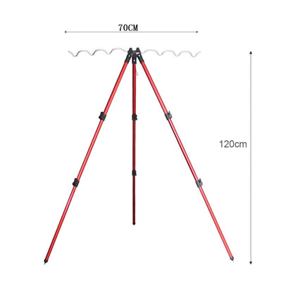 Aluminum Alloy Telescopic 5 / 7 Groove Fishing Rods Holder Portable Collapsible Fishing Stand Sea Fishing Pole Bracket