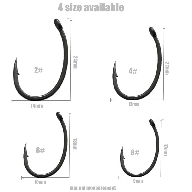 Carp Fishing Hooks for Hair Rigs Coating Curve Shank Crank  Barbed KRANK  Wide Gape  Choddy Made in Japan for Hair Rigs Boilies
