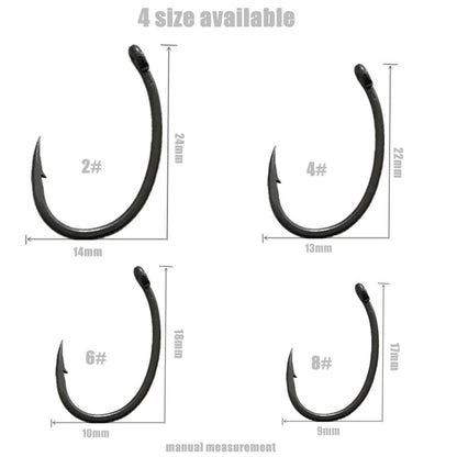 Carp Fishing Hooks for Hair Rigs Coating Curve Shank Crank  Barbed KRANK  Wide Gape  Choddy Made in Japan for Hair Rigs Boilies