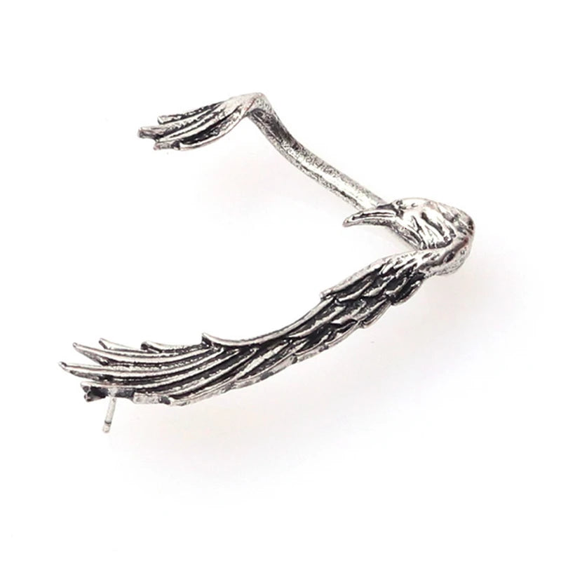 Gothic Punk Dragon Wing Cuff Ear Clip on Earrings Unisex Dragon Shaped Ear Nail Cuff Earrings for Women Fashion Jewelry 1pcs