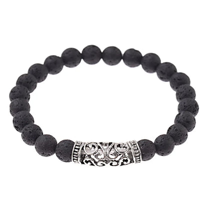 DUOVEI 2 Pcs/Set Natural Stone Beads Men's Dragon Bracelet Set Lava Stone Beaded Bracelets for Women Bileklik Pulseras Hombre
