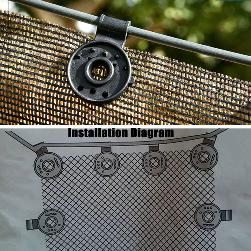 5~100pcs Agriculture Greenhouse Film Tent Shade Cloth Install Clips Instant Grommet Garden Netting Fittings Sunshade Net Clip