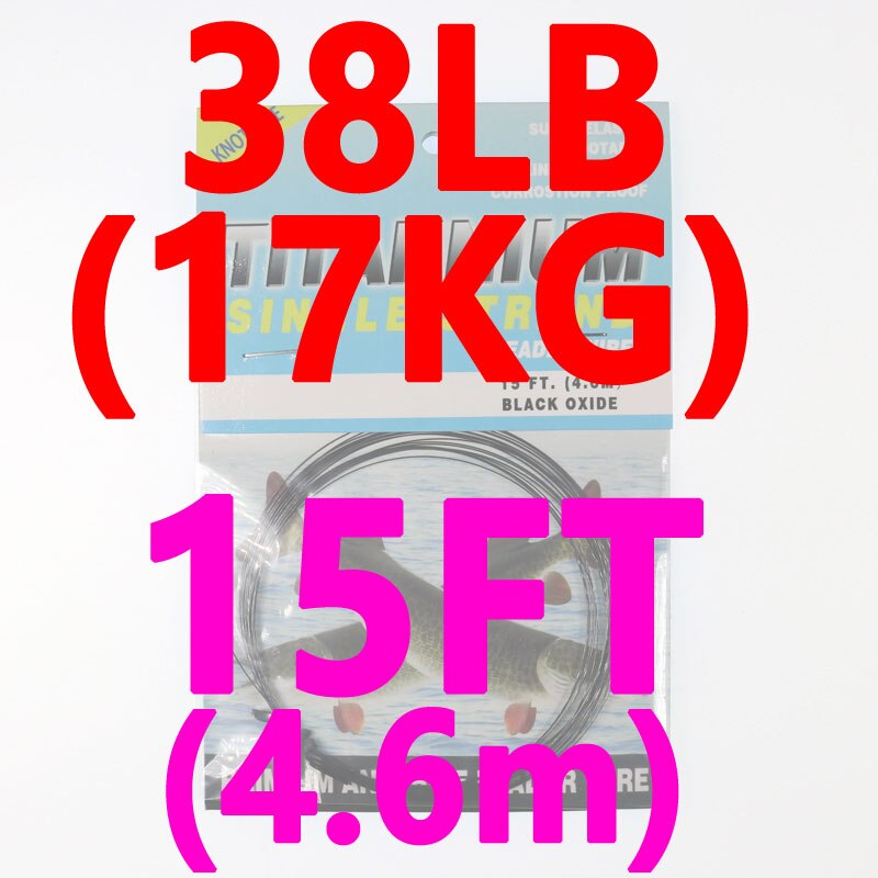 Wifreo 15ft/4.6m No Kink Titanium Leader Line Saltwater Pike Fishing Leaders / Trace Fly Tying Wiggle Tail Link Wire