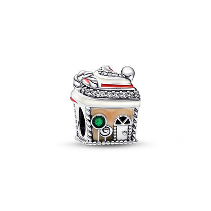 Christmas Plata De Ley 925 New in Red Socks Santa Charm Christmas Tree Beads for Pandora 925 Bracelet Necklace Christmas Jewelry
