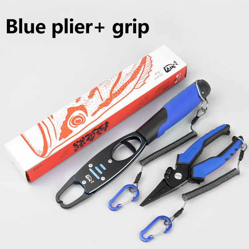 LINNHUE Aluminum Alloy Fishing Pliers Grip Set Split Ring Cutters Line Hook Recover Fishing Tackle High Quality Fishing Tool