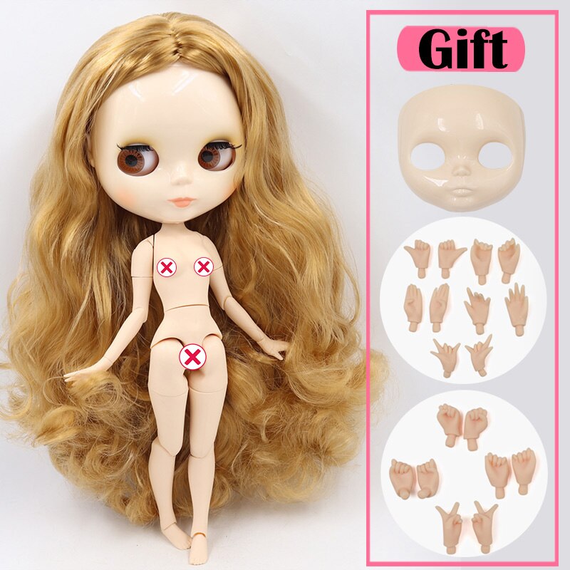 ICY DBS Blyth Doll No.3 Glossy Face White Skin Joint Body Special Price 1/6 BJD To